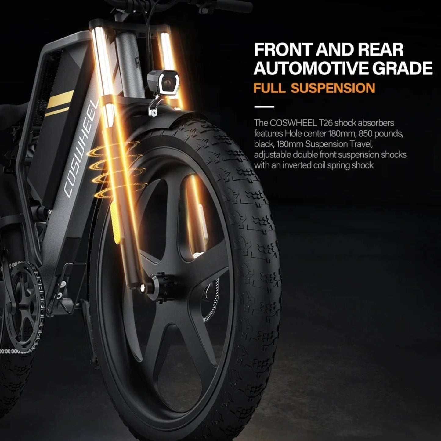 Coswheel T26 adult E-bike 500W 48V20Ah battery commute Electric Bike,26-inch Fat Tire E-Mountain bike